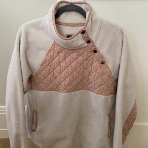 A&F Asymmetrical Snap Fleece Pullover!